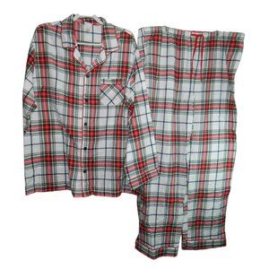 Wondershop Mens Size 2XL Two Piece Plaid Pajamas Holidays Christmas Long Sleeve
